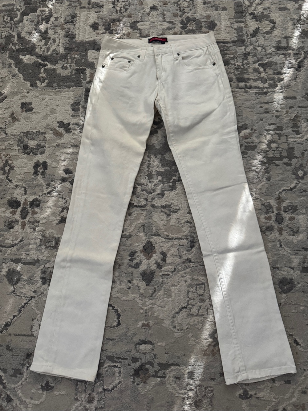 BCBGMaxAzria White Straight Leg Jeans